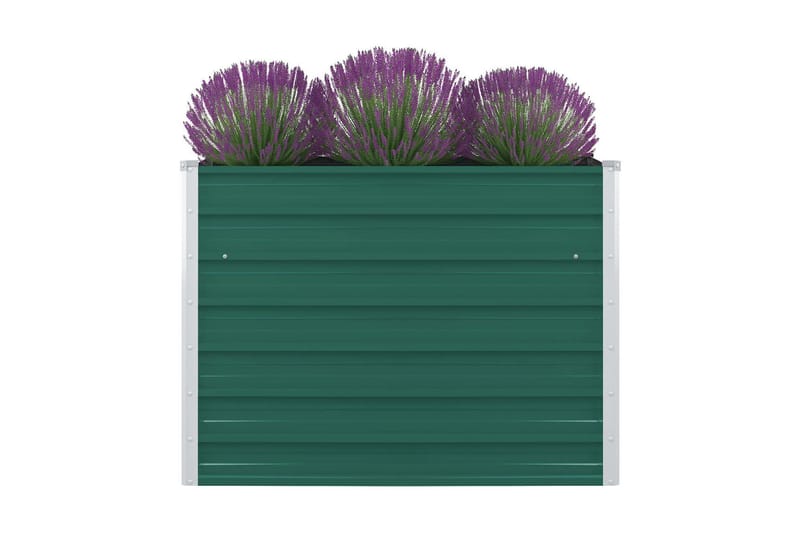 Forhøyet hagebed 100x100x77 cm galvanisert stål grønn - Utepotter - Blomsterkasser