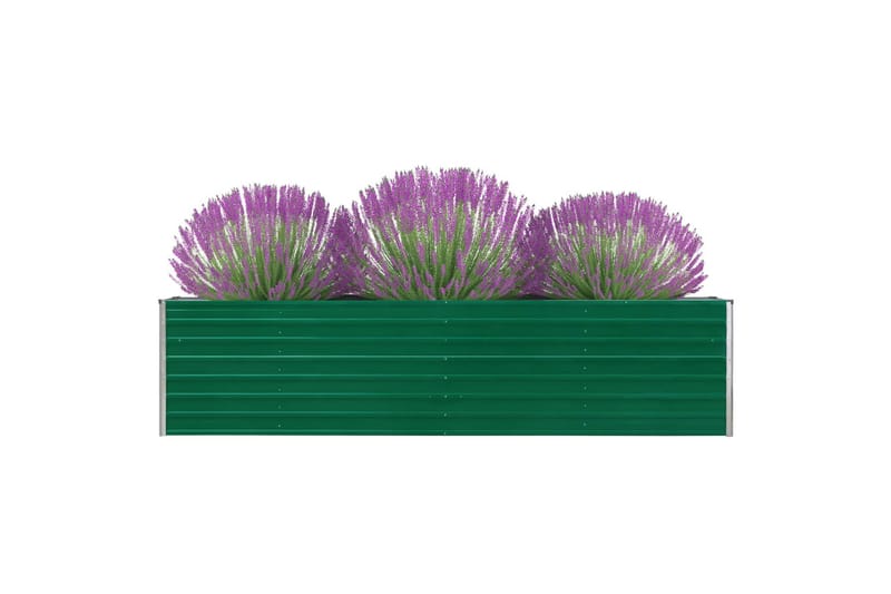 Forhøyet hagebed 320x40x77 cm galvanisert stål grønn - Utepotter - Blomsterkasser