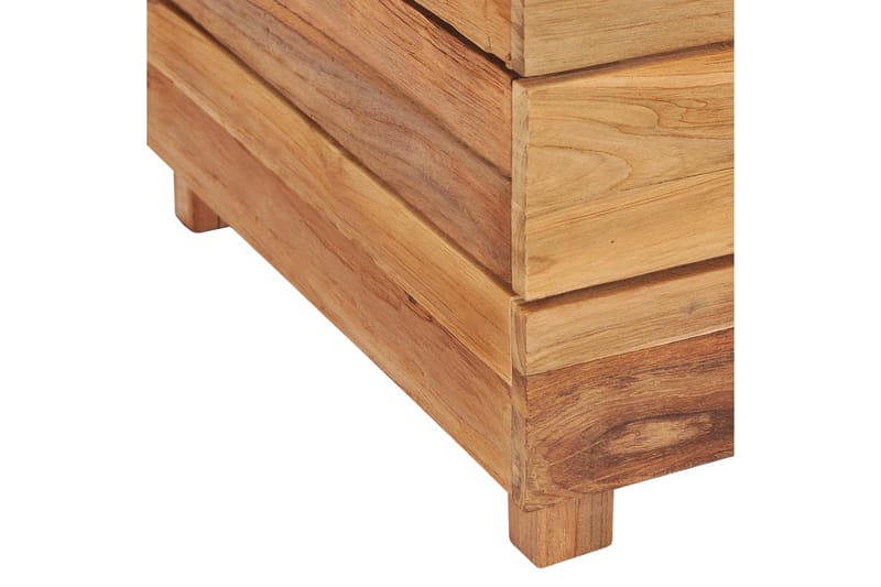 Høybed 100x40x38 cm resirkulert teak og stål -   - Blomsterkasser - Utepotter