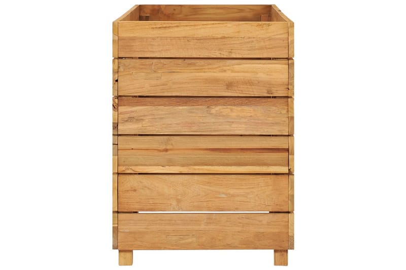 Høybed 100x40x55 cm resirkulert teak og stål - Blomsterkasser - Utepotter