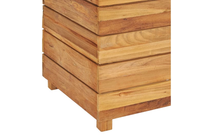 Høybed 100x40x55 cm resirkulert teak og stål - Blomsterkasser - Utepotter