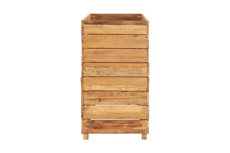 Høybed 100x40x72 cm resirkulert teak og stål - Blomsterkasser - Utepotter