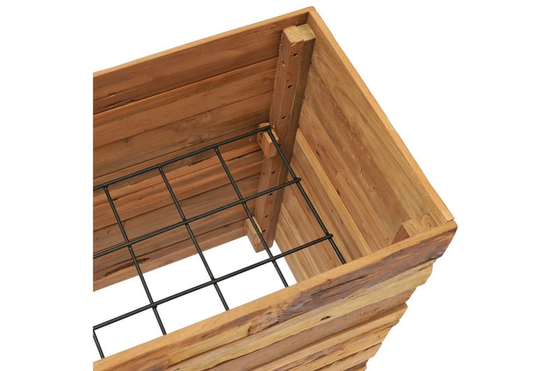 Høybed 100x40x72 cm resirkulert teak og stål - Blomsterkasser - Utepotter