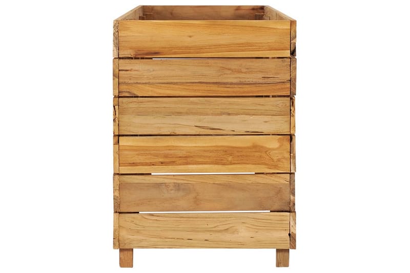 Høybed 150x40x55 cm resirkulert teak og stål - Blomsterkasser - Utepotter