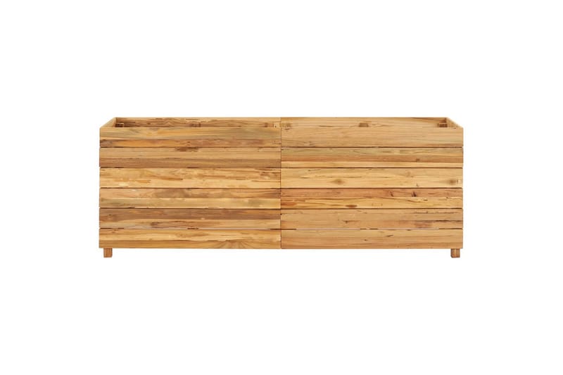 Høybed 150x40x55 cm resirkulert teak og stål - Blomsterkasser - Utepotter