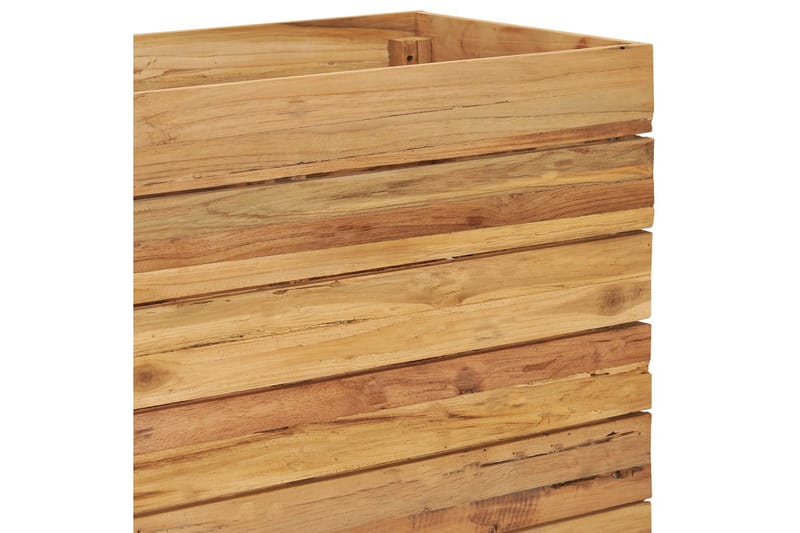 Høybed 150x40x55 cm resirkulert teak og stål - Blomsterkasser - Utepotter