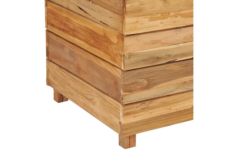 Høybed 150x40x55 cm resirkulert teak og stål - Blomsterkasser - Utepotter