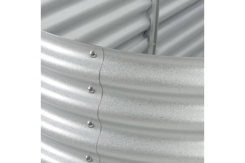 Høybed 240x80x44 cm galvanisert stål sølv - Utepotter - Blomsterkasser