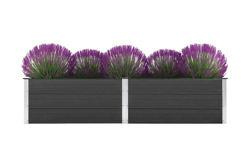 Høybed 250x50x54 cm WPC grå - Utepotter - Blomsterkasser