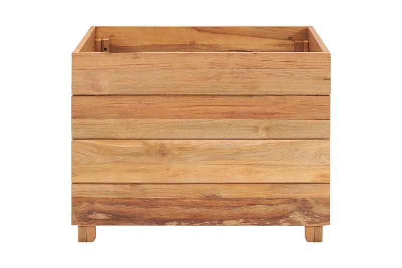 Høybed 50x40x38 cm resirkulert teak og stål - Blomsterkasser - Utepotter