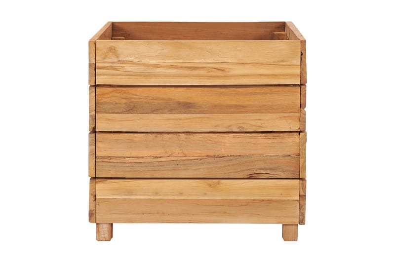 Høybed 50x40x38 cm resirkulert teak og stål - Blomsterkasser - Utepotter