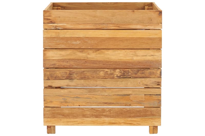 Høybed 50x40x55 cm resirkulert teak og stål - Blomsterkasser - Utepotter