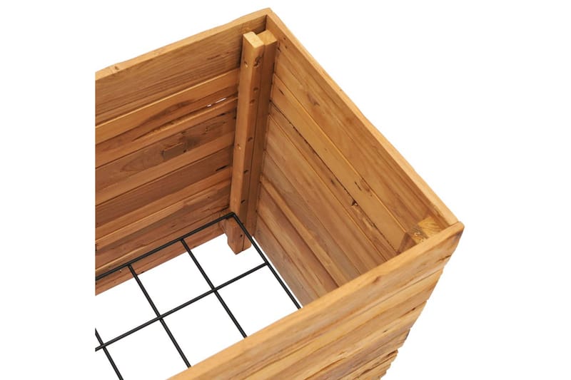 Høybed 50x40x55 cm resirkulert teak og stål - Blomsterkasser - Utepotter