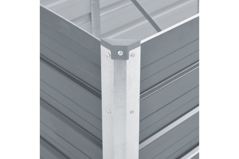 Høybed galvanisert stål 100x40x77 cm grå - Lilla|Grå|Svart - Blomsterkasser - Utepotter