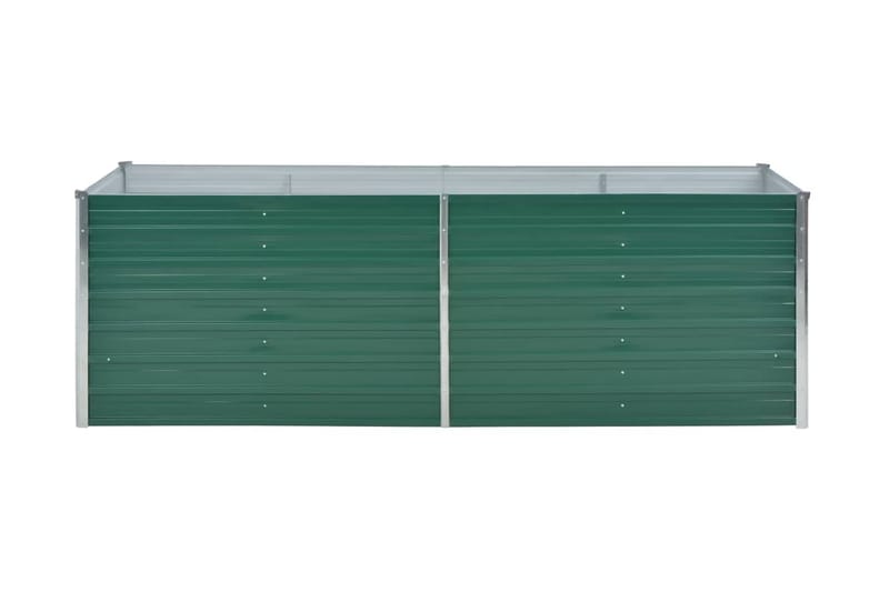 Høybed galvanisert stål 240x80x77 cm grønn - Grønn - Utepotter - Blomsterkasser