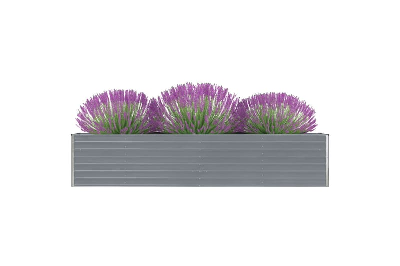 Høybed galvanisert stål 320x40x45 cm grå - Utepotter - Blomsterkasser