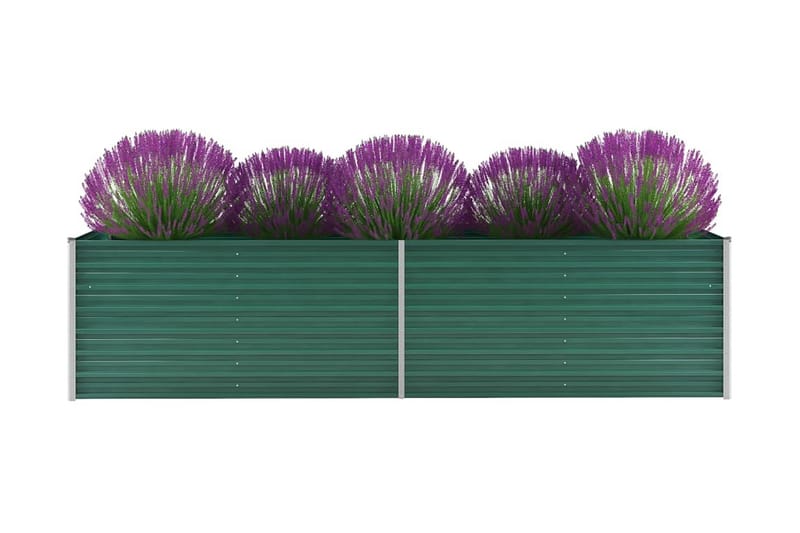 Høybed galvanisert stål 320x80x77 cm grønn - Grønn - Utepotter - Blomsterkasser