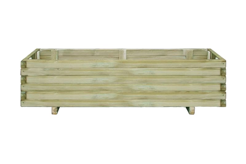 Høybed rektangulr 120x40x30 cm tre - Grønn - Blomsterkasser - Utepotter