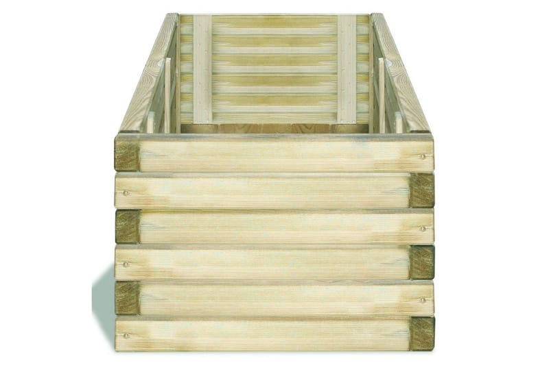 Høybed rektangulr 120x40x30 cm tre - Grønn - Blomsterkasser - Utepotter
