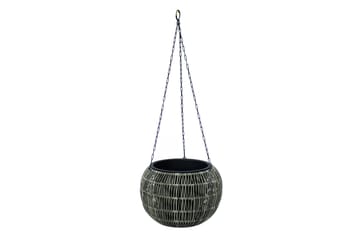 Hengende Krukke Wicker D32xH22 cm Grå - Interiør - Dekorasjon & innredningsdetaljer - Krukker - Utepotter