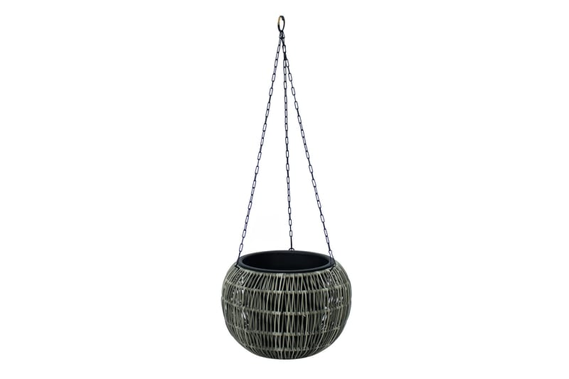 Hengende Krukke Wicker D32xH22 cm Grå - Interiør - Dekorasjon & innredningsdetaljer - Krukker - Utepotter