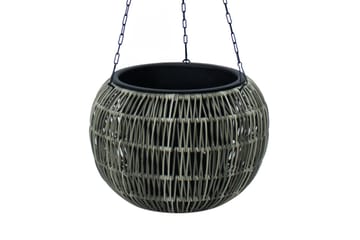Hengende Krukke Wicker D32xH22 cm Grå - Interiør - Dekorasjon & innredningsdetaljer - Krukker - Utepotter