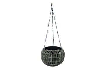 Hengende Krukke Wicker D32xH22 cm Grå - Interiør - Dekorasjon & innredningsdetaljer - Krukker - Utepotter