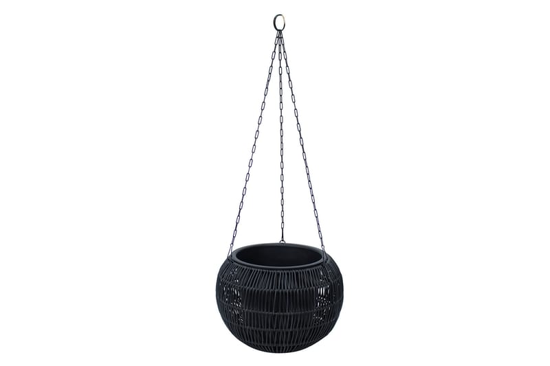Hengende Krukke Wicker D32xH22 cm Svart - Interiør - Dekorasjon & innredningsdetaljer - Krukker - Utepotter