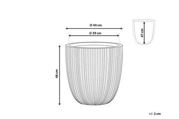 Krukke 44 x 44 x 48 cm grå CHIOS - Grå - Interiør - Dekorasjon & innredningsdetaljer - Krukker - Utepotter