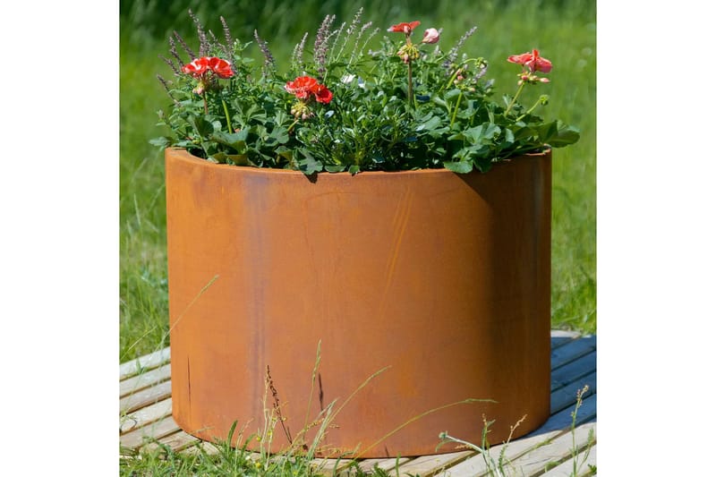 Plateringspotte Rund Ø60x37 cm - Brun - Utepotter - Blomsterpotter