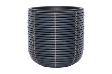 Wicker Blomsterkrukke D27xH28 cm Svart - Interiør - Dekorasjon & innredningsdetaljer - Krukker - Utepotter