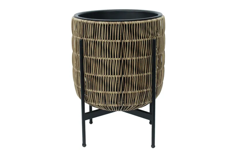 Wicker Blomsterkrukke på stativ 38x38xH49 cm Lysebrun