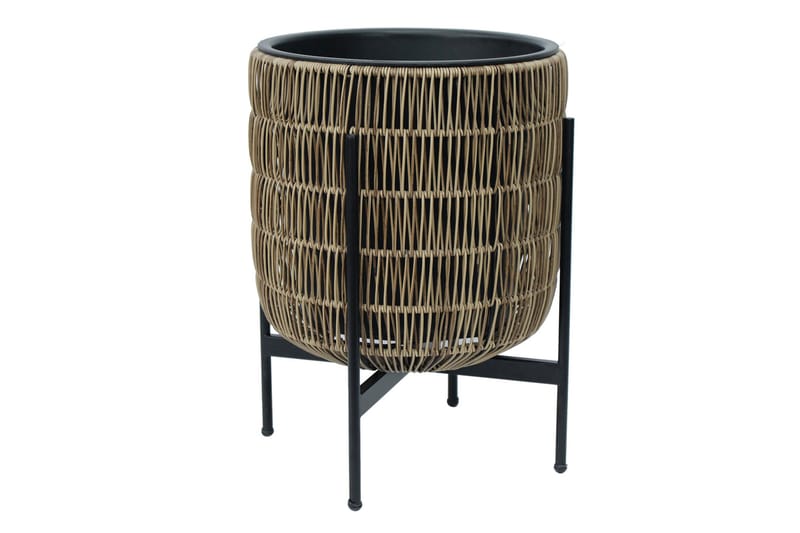 Wicker Blomsterkrukke på stativ 38x38xH49 cm Lysebrun - Interiør - Dekorasjon & innredningsdetaljer - Krukker - Utepotter