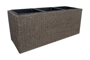 Wicker Dyrkingskasse 110x39xH45 cm Mørkebrun - Interiør - Dekorasjon & innredningsdetaljer - Krukker - Utepotter