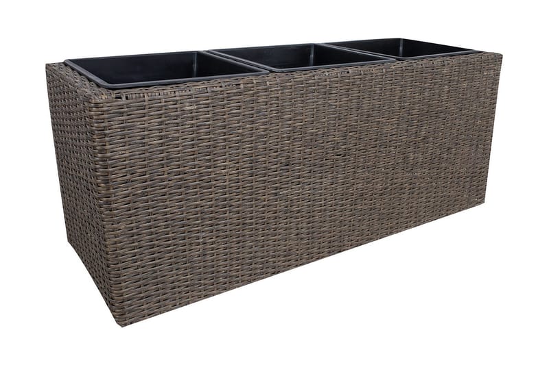 Wicker Dyrkingskasse 110x39xH45 cm Mørkebrun