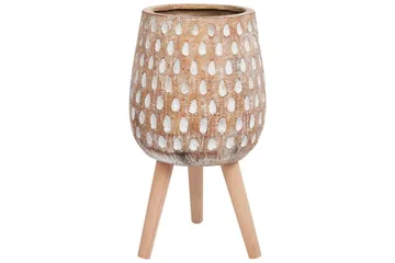 Trädgårdskruka Asclepias Brown||Light colored wood||White - Interiør - Dekorasjon & innredningsdetaljer - Krukker - Utepotter