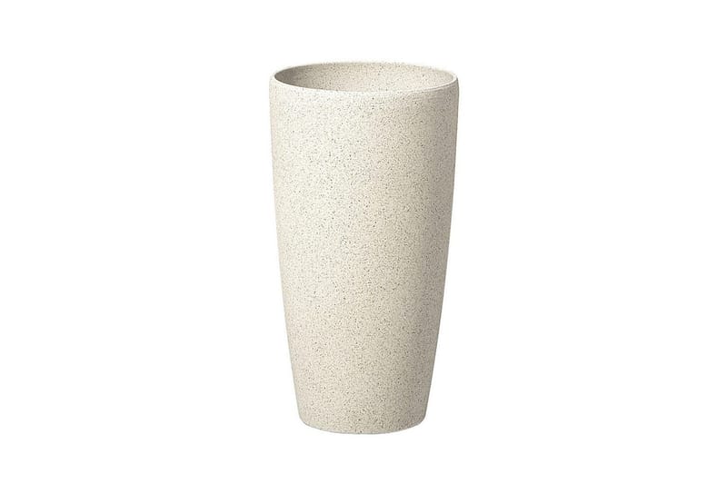 Trädgårdskruka Beliani Abdera set om 2 Beige, 23x23x42 cm Beige - Interiør - Dekorasjon & innredningsdetaljer - Krukker - Utepotter