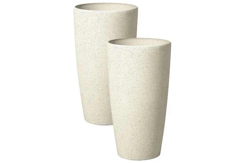 Trädgårdskruka Beliani Abdera set om 2 Beige, 31x31x58 cm Beige