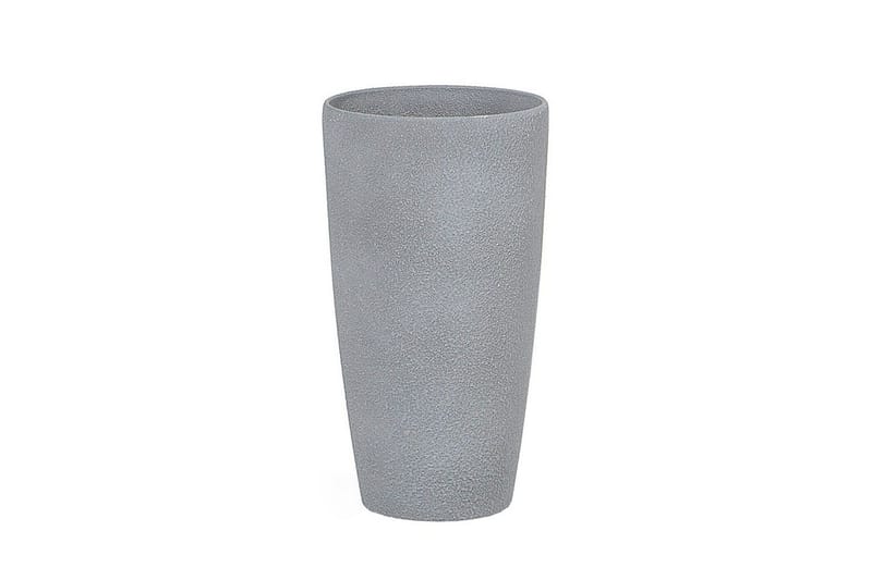 Trädgårdskruka Beliani Abdera set om 2 Grå, 23x23x42 cm Grey - Interiør - Dekorasjon & innredningsdetaljer - Krukker - Utepotter