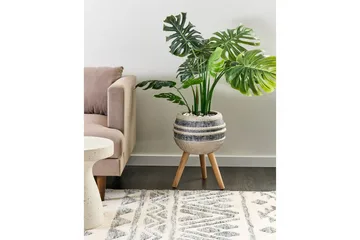 Trädgårdskruka Beliani Athyrium Beige||Light grey||Light colored wood - Interiør - Dekorasjon & innredningsdetaljer - Krukker - Utepotter