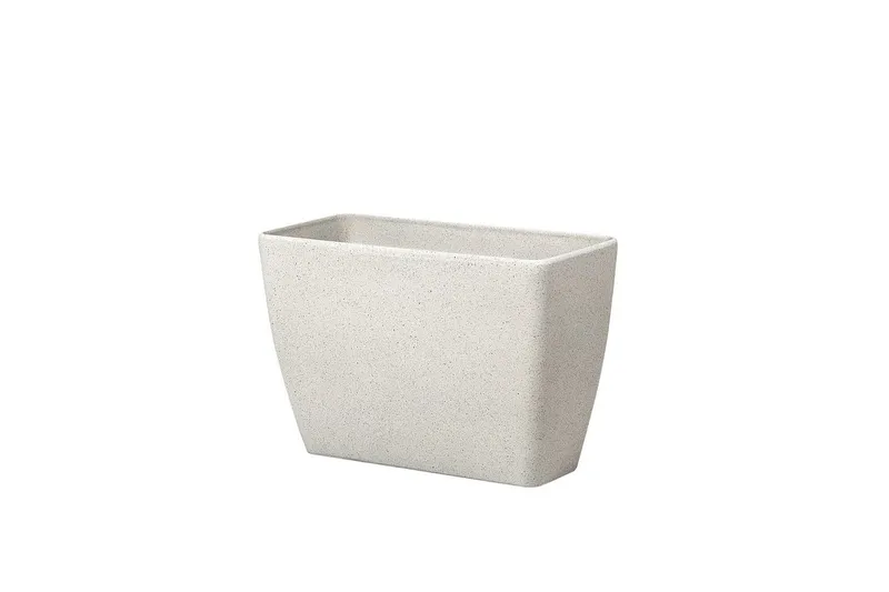 Trädgårdskruka Beliani Baris set om 2 Beige, 60x27x41 cm Beige - Interiør - Dekorasjon & innredningsdetaljer - Krukker - Utepotter