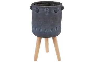 Trädgårdskruka Beliani Brunnera Light grey||blue||Light colored wood - Interiør - Dekorasjon & innredningsdetaljer - Krukker - Utepotter