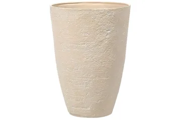 Trädgårdskruka Beliani Camia set om 2 Beige, 51x51x71 cm Beige - Interiør - Dekorasjon & innredningsdetaljer - Krukker - Utepotter