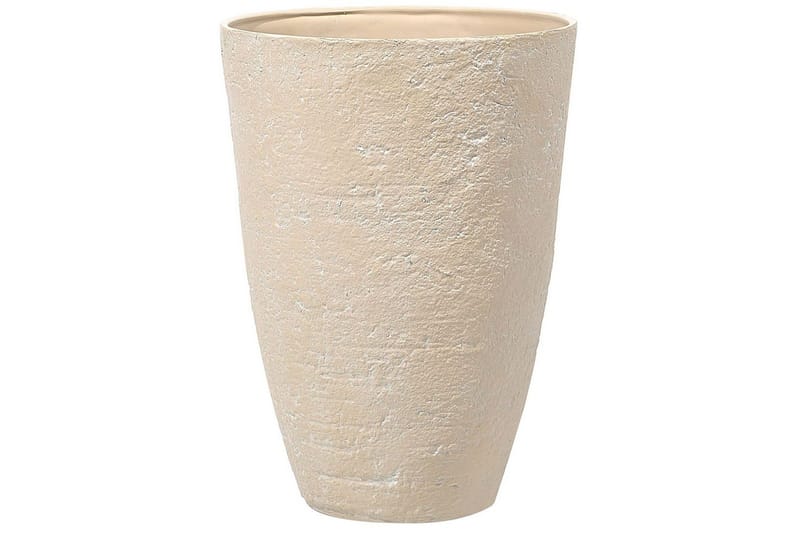 Trädgårdskruka Beliani Camia set om 2 Beige, 51x51x71 cm Beige - Interiør - Dekorasjon & innredningsdetaljer - Krukker - Utepotter