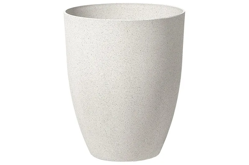 Trädgårdskruka Beliani Croton set om 2 Grå, 43x43x52 cm White - Interiør - Dekorasjon & innredningsdetaljer - Krukker - Utepotter