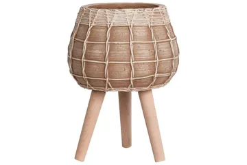 Trädgårdskruka Beliani Darmera Brown, Light colored wood, Beige - Interiør - Dekorasjon & innredningsdetaljer - Krukker - Utepotter