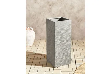 Trädgårdskruka Beliani Dion Grå, 26x26x60 cm Grey - Interiør - Dekorasjon & innredningsdetaljer - Krukker - Utepotter