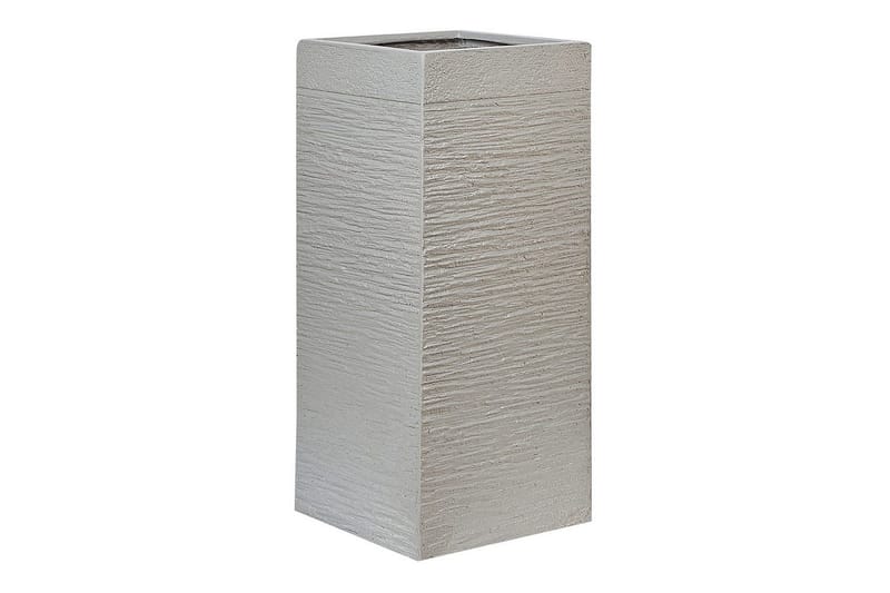 Trädgårdskruka Beliani Dion Grå, 26x26x60 cm Grey - Interiør - Dekorasjon & innredningsdetaljer - Krukker - Utepotter