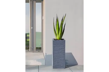 Trädgårdskruka Beliani Dion Grå, 26x26x61 cm Grey - Interiør - Dekorasjon & innredningsdetaljer - Krukker - Utepotter