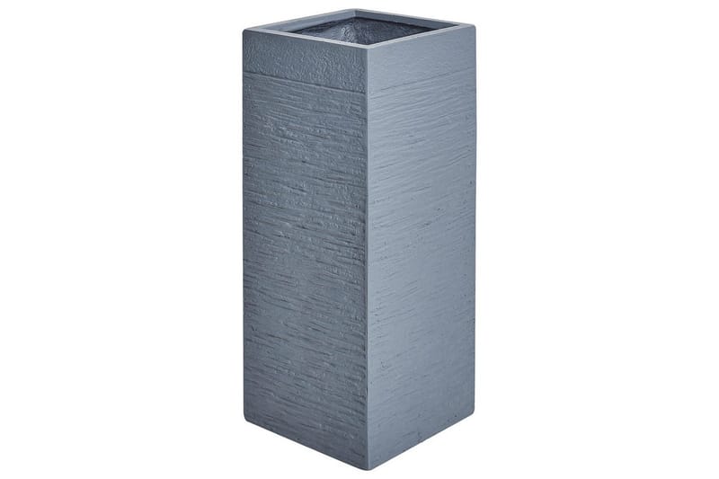 Trädgårdskruka Beliani Dion Grå, 26x26x61 cm Grey - Interiør - Dekorasjon & innredningsdetaljer - Krukker - Utepotter